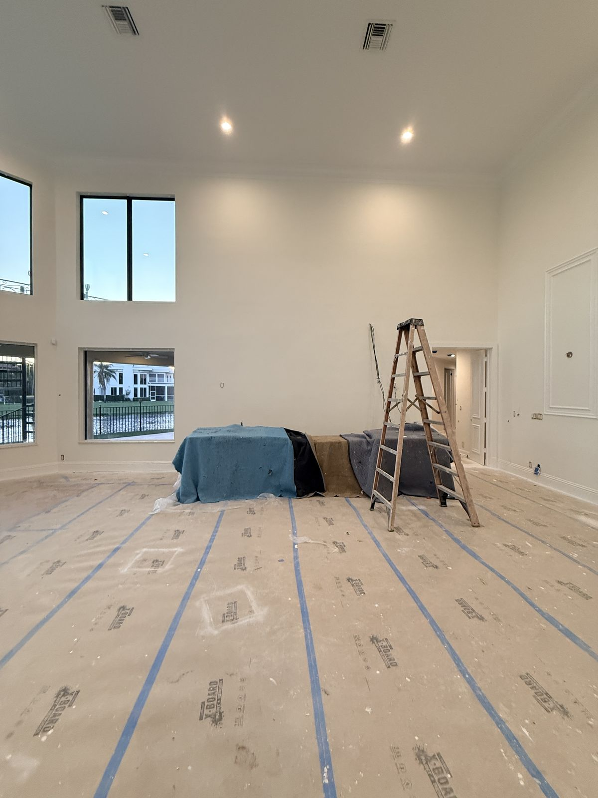 After: freshly painted great room
